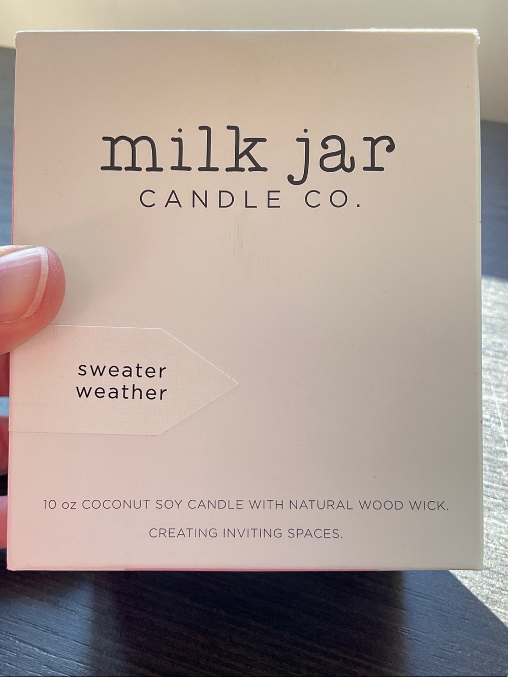 MilkJar Plant based Candle / Sweater Weather / 10 oz / 1 of 2 Available
